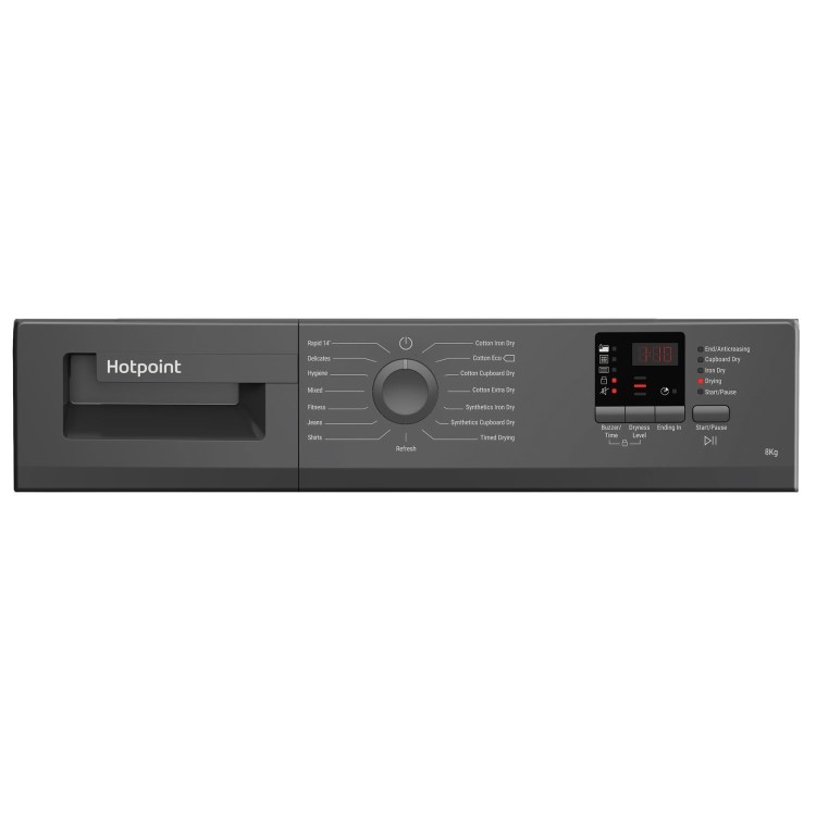 Refurbished Hotpoint CHDC82GGGDUK Freestanding Condenser 8KG Tumble Dryer Graphite
