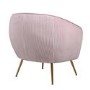 Pink Velvet Accent Chair with Gold Legs - Cheska 
