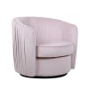 Swivel Accent Chair in Blush Pink Velvet - Cheska