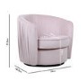 Swivel Accent Chair in Blush Pink Velvet - Cheska