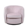 Swivel Accent Chair in Blush Pink Velvet - Cheska