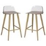 LPD Chelsea Pair of Bar Stools in Stone