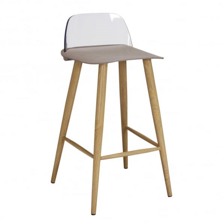 LPD Chelsea Pair of Bar Stools in Stone