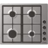 Candy CHG6LCX 60cm Four Burner Gas Hob With Cast Iron Pan Stands - Stainless Steel