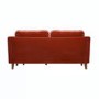 Burnt Orange Velvet Piped 3 Seater Chaise Corner Sofa - Cohen