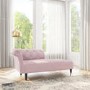 Pink Velvet Chesterfield Chaise Longue Chair - Christiana