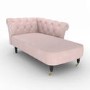 Pink Velvet Chesterfield Chaise Longue Chair - Christiana
