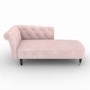 Pink Velvet Chesterfield Chaise Longue Chair - Christiana