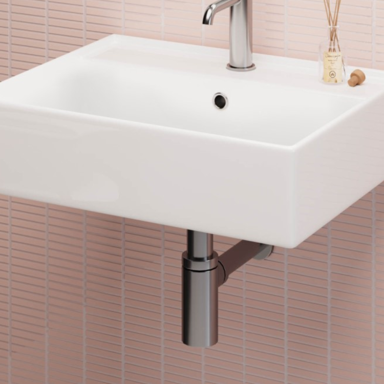 Chrome Round Exposed Bottle Trap - Arissa