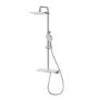 ONLY OPENED - Chrome Thermostatic Mixer Shower Set with Push Button & Shelf - Mika