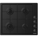 78961540/1/CHW6LBB Refurbished Candy 60cm 4 Burner Gas Hob with Pan Stand - Black