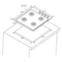 Candy 60cm 4 Burner Gas Hob - Black