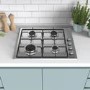 Candy 60cm 4 Burner Gas Hob - Stainless Steel