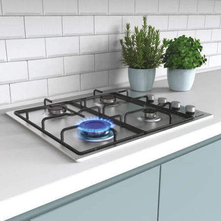 Candy 60cm 4 Burner Gas Hob - Stainless Steel