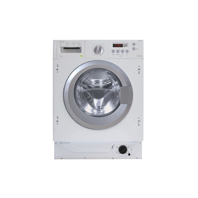 CDA 8kg Wash 6kg Dry 1400rpm Integrated Washer Dryer - White