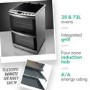 Refurbished AEG CIB6740ACM 60cm Electric Multifunction Double Oven Cooker with Induction Hob Stainless Steel