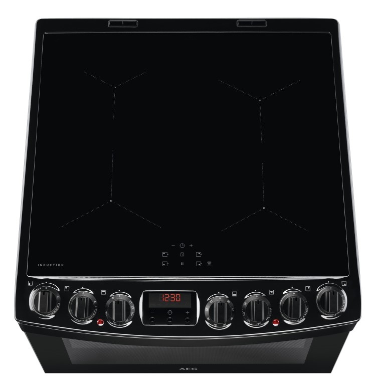 AEG 60cm Double Oven Induction Electric Cooker - Black