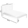 White Wooden Double Bed Frame with Headboard - Charlie