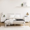 White Wooden King Size Bed Frame with Headboard - Charlie