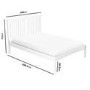 White Wooden King Size Bed Frame with Headboard - Charlie