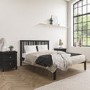 Black Wooden King Size Bed Frame with Headboard - Charlie