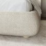 Beige Boucle King Size Side-Lift Ottoman Bed with Cushioned Headboard - Ciara