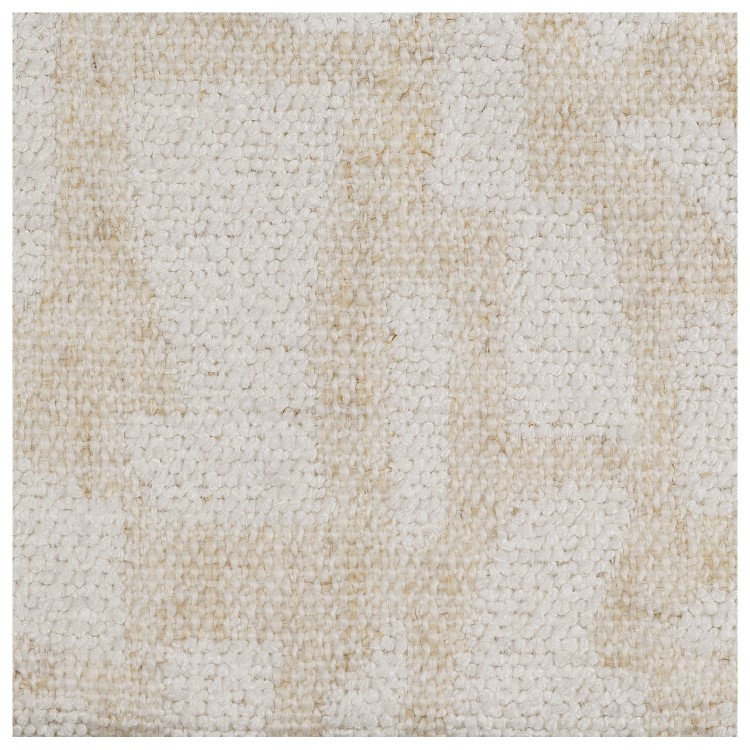 Cream Jacquard Fabric Double Side-Lift Ottoman Bed with Cushioned Headboard - Ciara