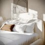 Cream Jacquard Fabric King Side-Lift Ottoman Bed with Cushioned Headboard - Ciara