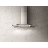 Elica CIRCUS-HE-90 High Performance Curved Glass 90cm Chimney Cooker Hood Stainless Steel