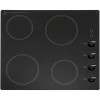 Montpellier CKH61 60cm Four Zone Ceramic Hob With Side Controls - Black