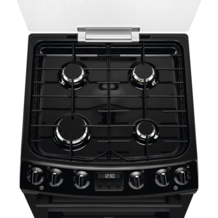 AEG 5000 Series 60cm Dual Fuel Cooker - Black