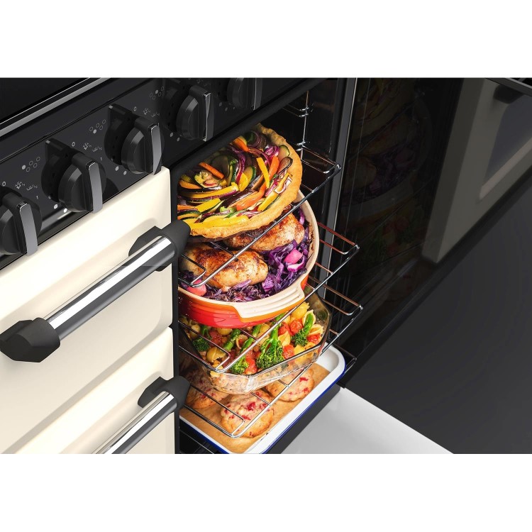 Rangemaster Classic 90cm Dual Fuel Range Cooker - Pale Cream