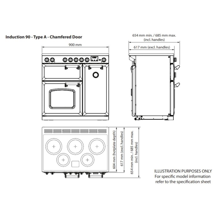 Rangemaster Classic 90cm Induction Range Cooker - Pale Cream