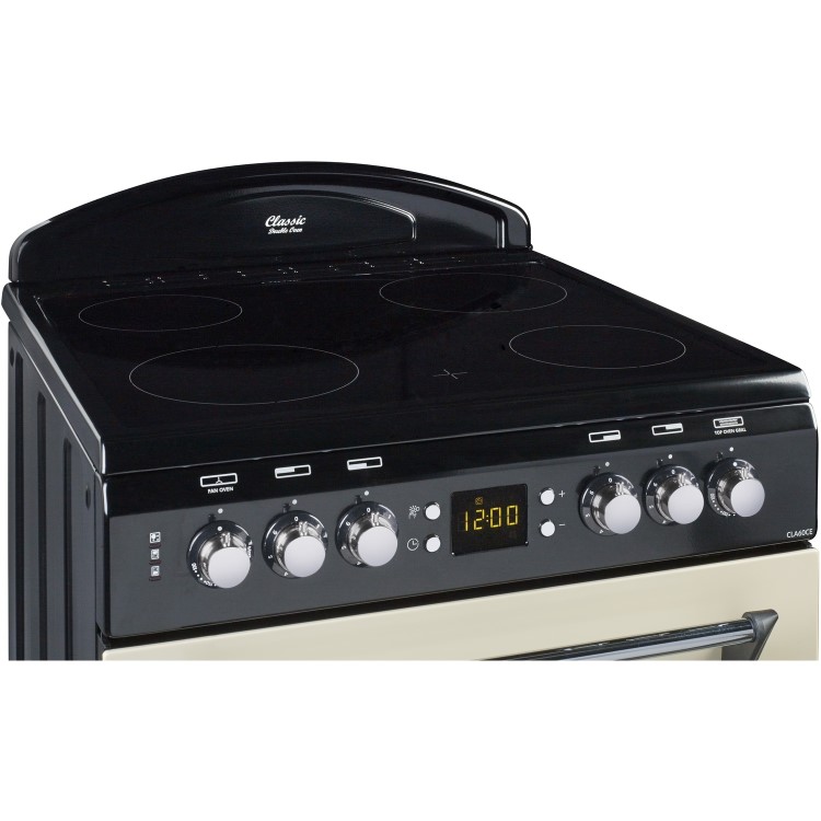 Refurbished Leisure Classic CLA60CEC 60cm Double Oven Electric Cooker with Ceramic Hob Cream