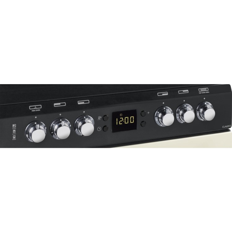 Refurbished Leisure Classic CLA60CEC 60cm Double Oven Electric Cooker with Ceramic Hob Cream