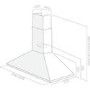 Elica Claire 90cm Slimline Cooker Hood - Stainless Steel
