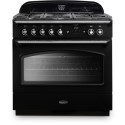 CLAS90FXDFFBLC Rangemaster Classic 90cm Dual Fuel Range Cooker- Black & Chrome