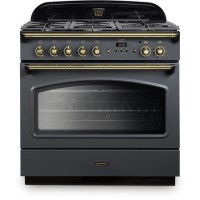 Rangemaster Classic 90cm Dual Fuel Range Cooker - Slate & Brass