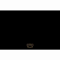 Rangemaster 57380 Classic 110cm Wide Splashback - Black With Brass Graphics