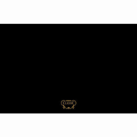 Rangemaster 57380 Classic 110cm Wide Splashback - Black With Brass Graphics