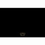 Rangemaster 57380 Classic 110cm Wide Splashback - Black With Brass Graphics