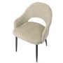 Set of 2 Beige Fabric Dining Chairs - Colbie