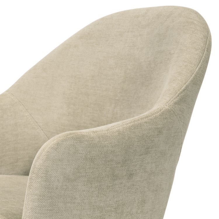 Set of 2 Beige Fabric Dining Chairs - Colbie