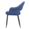 Pair of Blue Dining Chairs in Chenille Fabric - Colbie