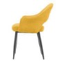 Set of 2 Mustard Yellow Fabric Dining Chairs - Colbie