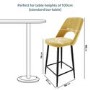 Fabric Mustard Bar Stool  74cm - Colbie