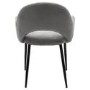 Set of 2 Grey Upholstered Dining Chairs - Colbie