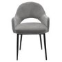 Set of 2 Grey Upholstered Dining Chairs - Colbie