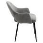 Set of 2 Grey Upholstered Dining Chairs - Colbie