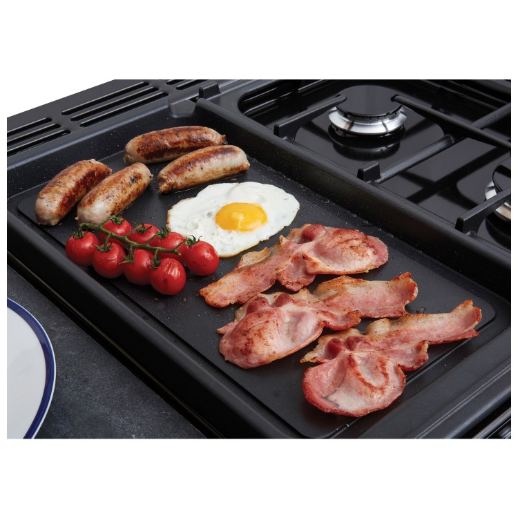 Rangemaster Classic Deluxe 110cm Base Cavity Dual Fuel Range Cooker - Pale Cream & Chrome